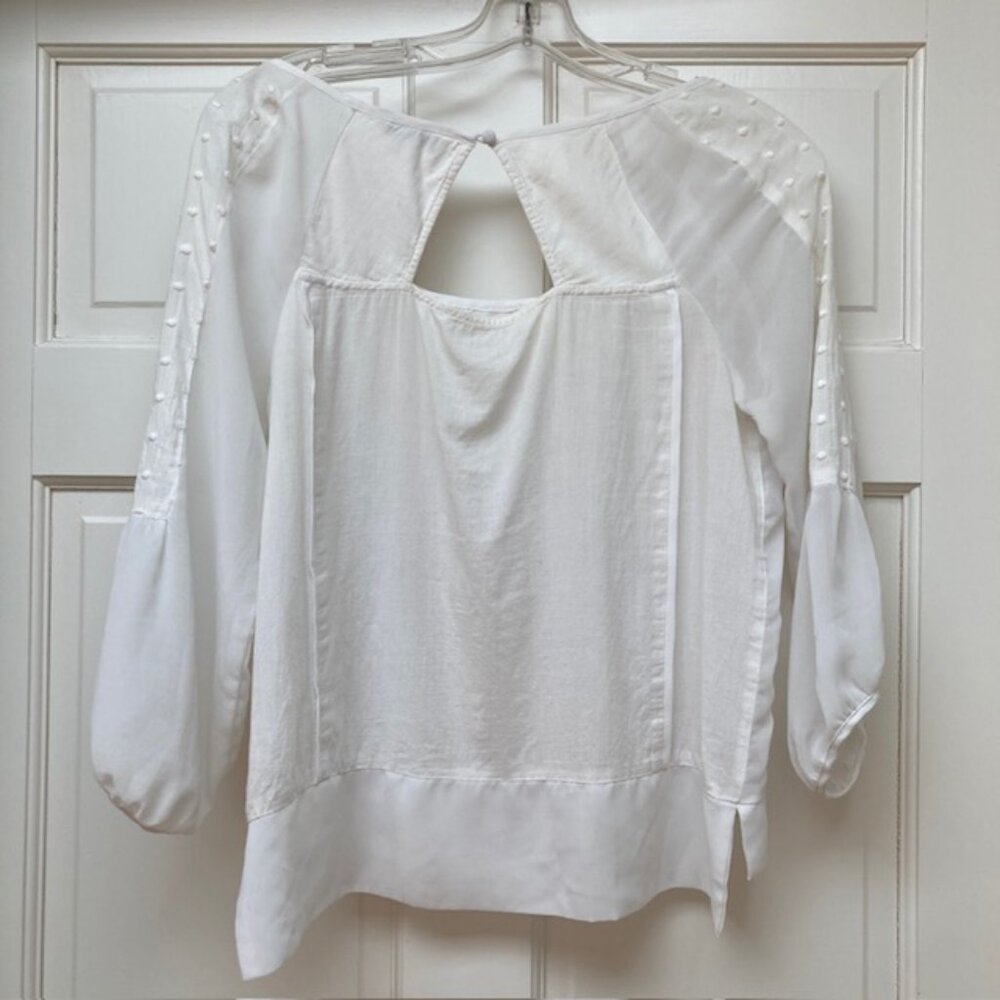 AEO Sheer Ivory top size S - Picture 2 of 6